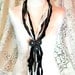 T-Shirt Scarf with Rosettes and Pearls