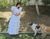 tier layer cake wedding gown . japanese mexican flamenco bridal delight .extra small.small.xs .sale