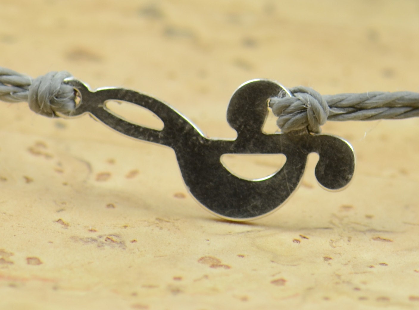 Sterling silver  music note charm  bracelet
