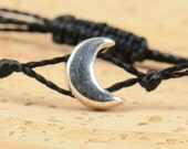 Moon charm  bracelet-Sterling silver