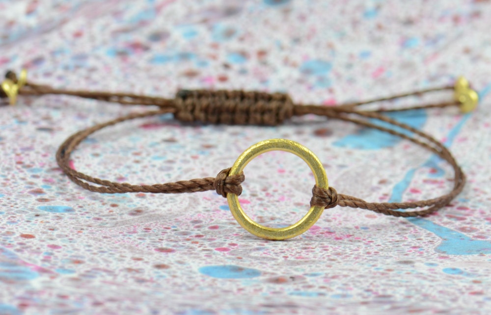 1,5 cm eternity circle gold Karma bracelet