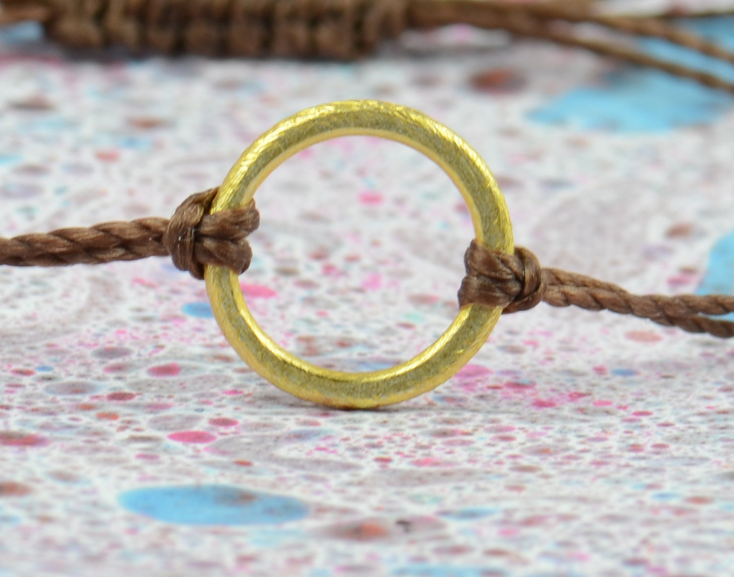 1,5 cm eternity circle gold Karma bracelet