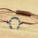 Horseshoe charm bracelet  sterling silver