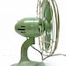 Vintage Shabby Chic Green Dominion Fan