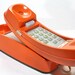 Vintage Retro Orange Bell Western Electric Rotary Wall Telephone