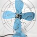 Refurbished Vintage Robbins & Myers Blue Oscillating Electric Fan