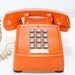 Refurbished Retro Bell Orange Push Button Phone