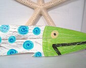 Fish Wall Decor  Picket Fence ONE You choose colors Nautical Coastal Beach Cottage Nursery Decor