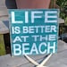 Beach Sign Shabby Cottage Coastal Nursery and Nautical Decor