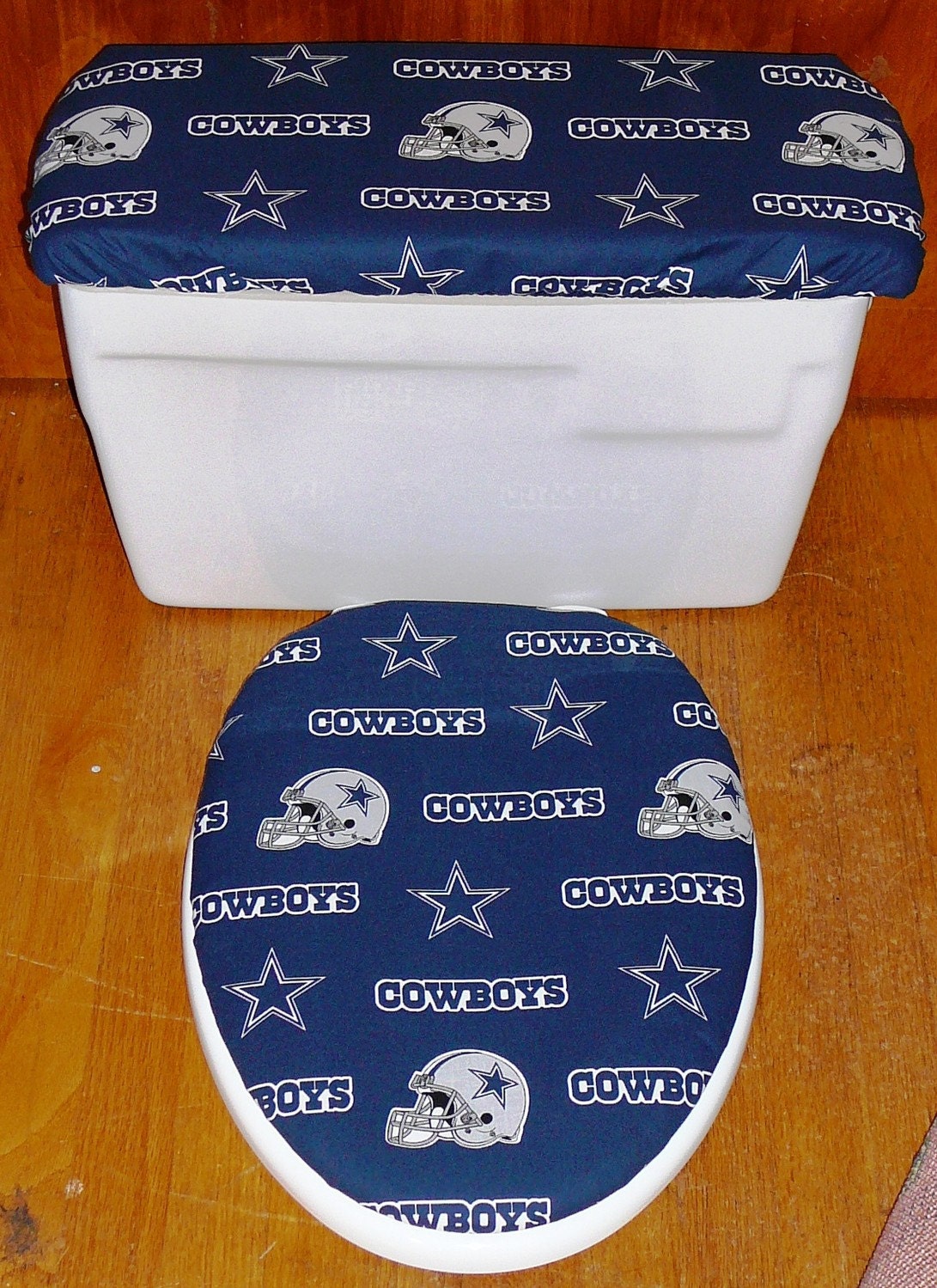Dallas Cowboys Toilet Seat and Tank Lid by