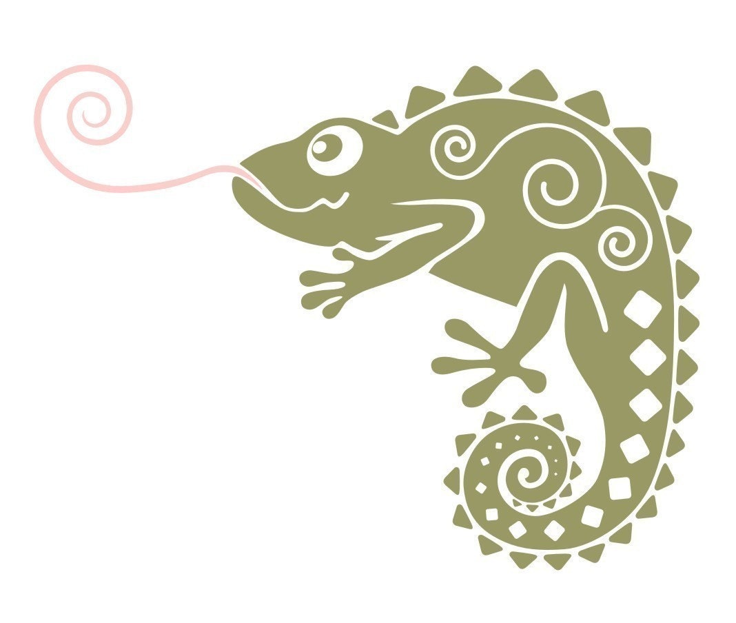 Chameleon lizard reptile wall decal