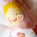 Embroidered Felt Matryoshka Doll - Pretty Pink - READY TO SHIP