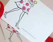 Mom - to - be Glittered Flat Note Cards