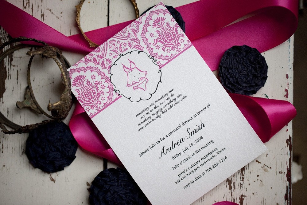 Lingerie Shower Invites