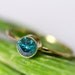 Blue Diamond In 14K Gold Ring - Ready To Ship