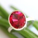 Raspberry Quartz In Sterling Silver Ring - Made To Order (Last One)