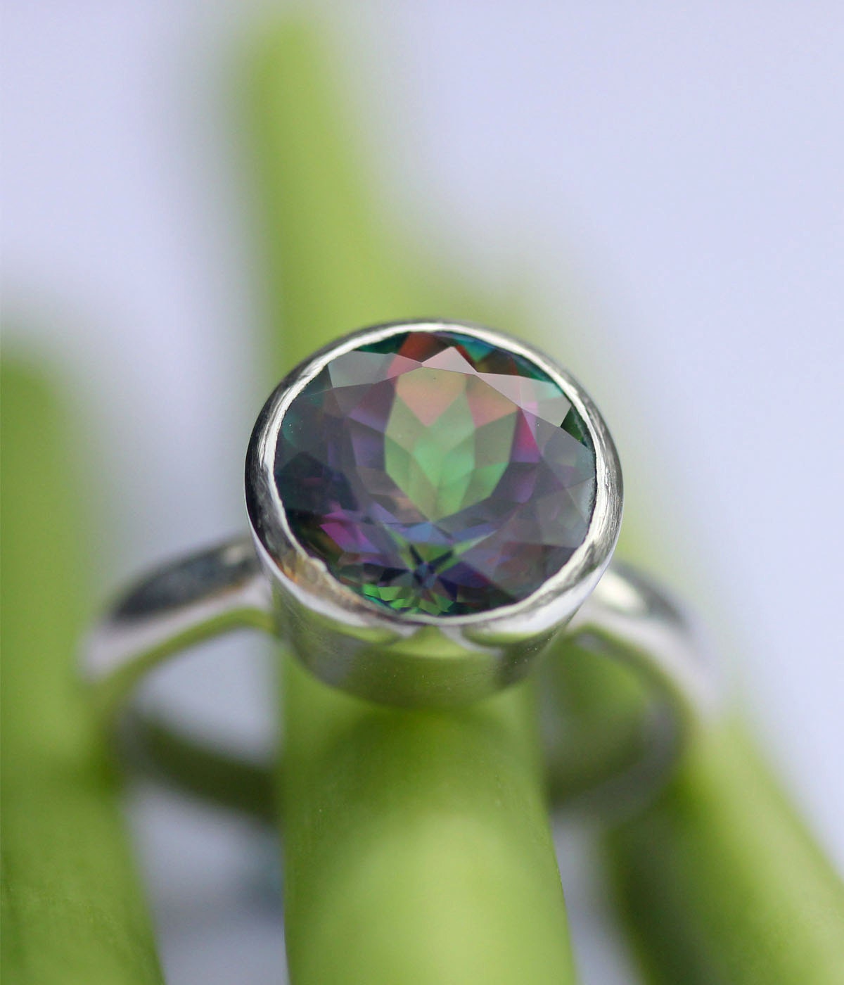 Mystic Topaz In Nickel Free Sterling Silver Ring - Made To Order
