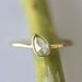 Rose Cut Translucent Pale Yellow Diamond In 14K Gold Ring - Ready To Ship