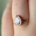 Herkimer Diamond Engagement Ring in 14k Rose Gold - Ready To Ship