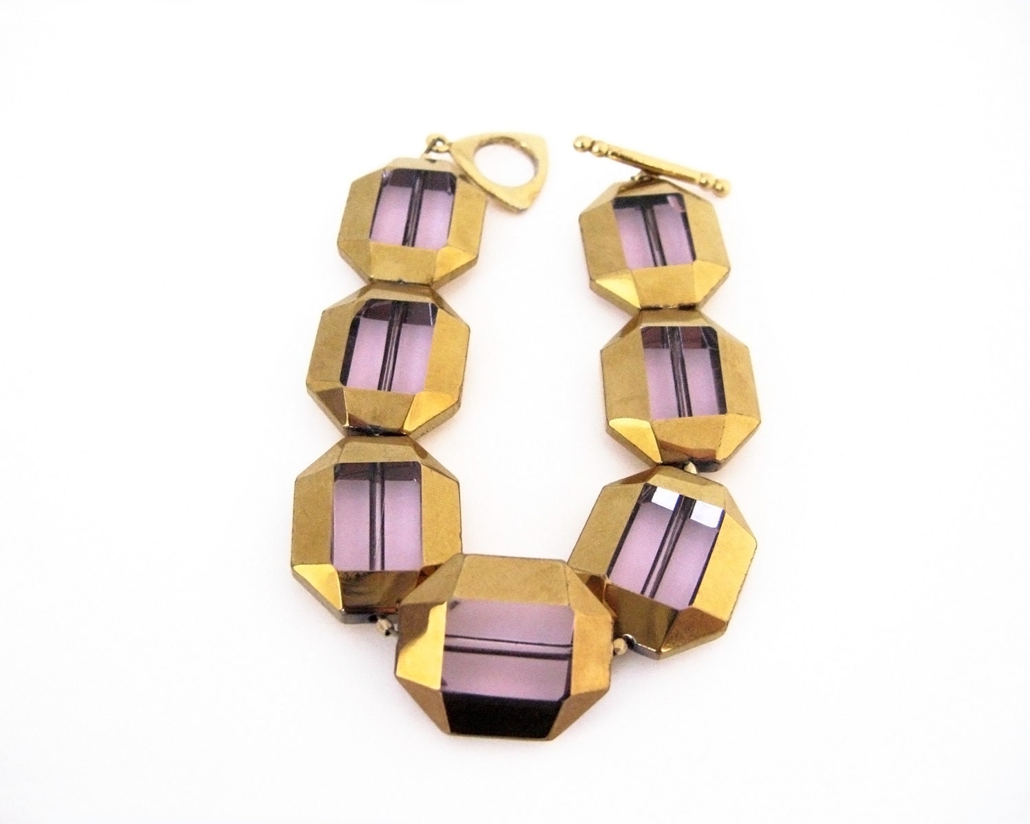 Light Purple Pink Geometric Window Bracelet