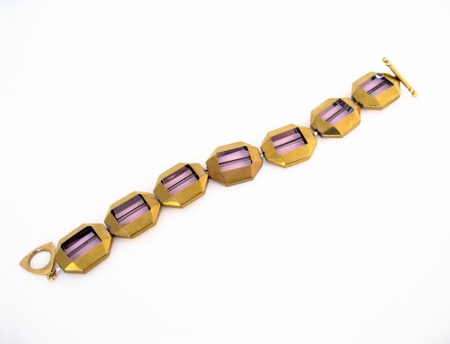 Light Purple Pink Geometric Window Bracelet