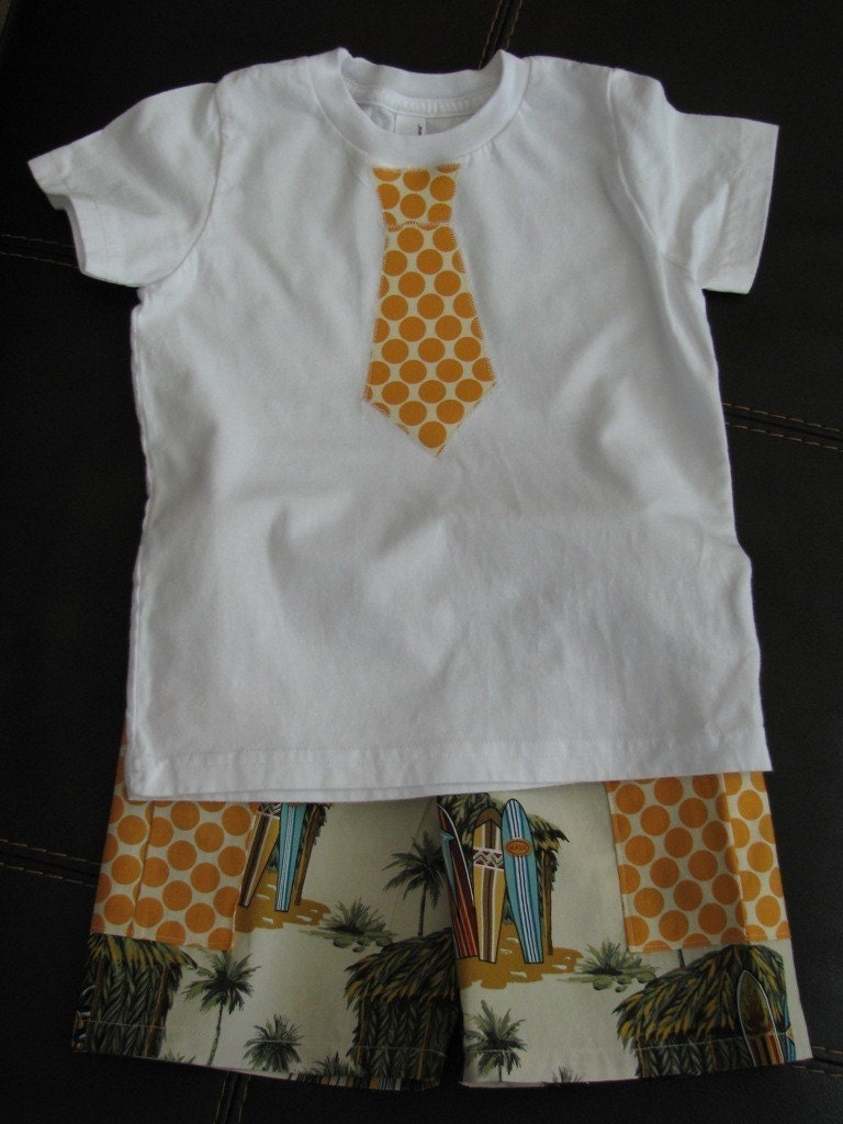 ONE LEFT - Huts and Surfboards Short Outfit - sizes newborn - 5T