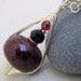 Ruby Garnet Necklace Silver