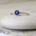 Iolite Ring Silver Stacking Ring Gemstone Ring- Midnight Blue