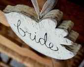 Lovebird Vintage Wedding Sign Bride Groom Wood Birds Decoration