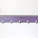 Wood shelf Shabby chic furniture coat hanger Purple Lilac silver hooks 36"