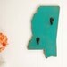 home decoration wood sign Mississippi key hook turquoise cottage decor You Choose Color