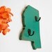 home decoration wood sign Mississippi key hook turquoise cottage decor You Choose Color
