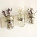 mason jar shabby chic wood wall organizer vintage white -or- you choose the color