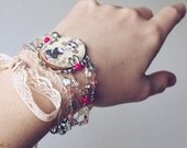 Alice in Wonderland bracelet - wire wrapped jewelry