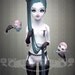 La Doll.  8x10 print. gothic lolita. pinup. digital illustration. dark steampunk art by KarolinFelix