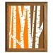 Modern Birch Trees - Orange and Brown 8 x 10 print