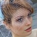 Papagena Birdcage Veil (blue)
