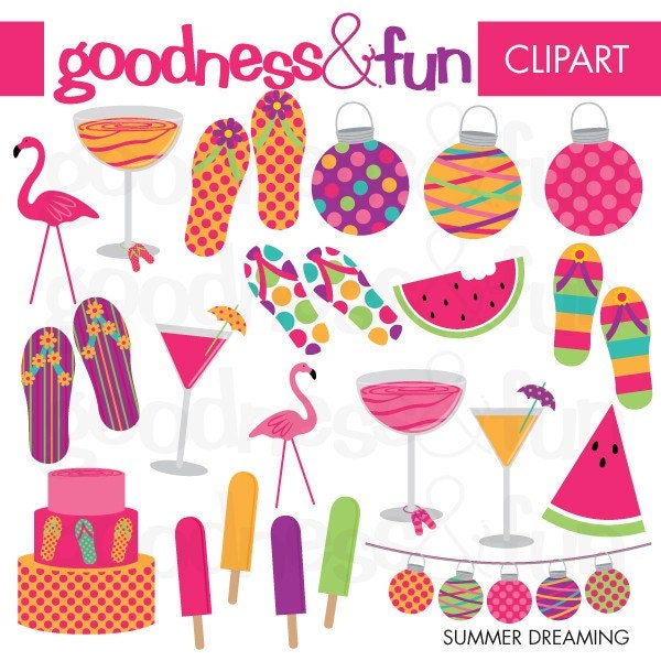 Buy 2 Sets, Get 2 Sets FREE - Digital Clipart - Summer Dreaming