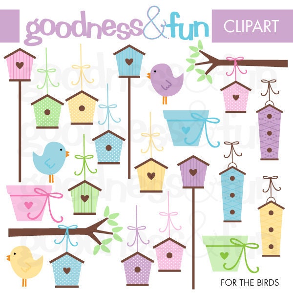 Buy 2 Sets, Get 2 Sets FREE - Digital Clipart - For The Birds