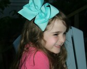 Pick 5 - Jumbo  Hair Bows -- 2.25" Ribbon - Choose Colors - Great for Birthday Party / Weddings / Photo Prop / Spring Easter  BIG