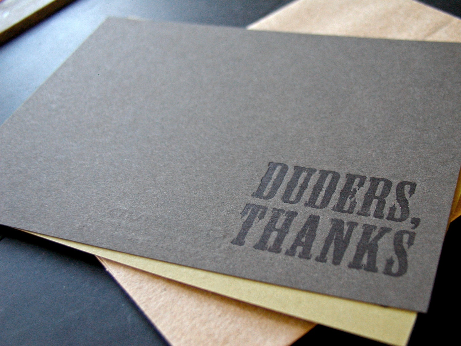 Duders Thanks flat thank you notecard