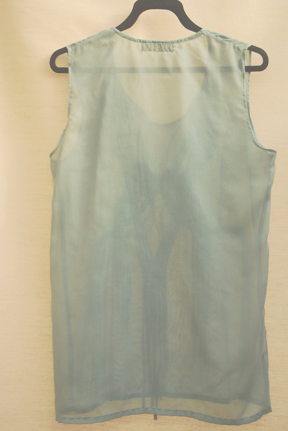 Steel Blue Loose Tunic with  Strap Details