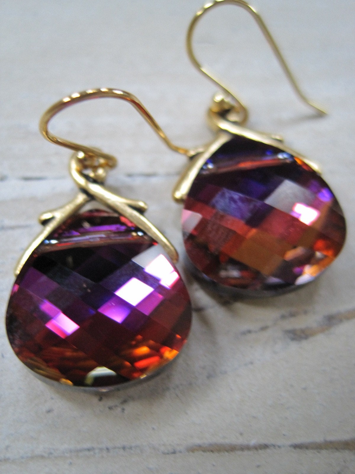 Caliente Sparklers (handmade Swarovski crystal earrings)