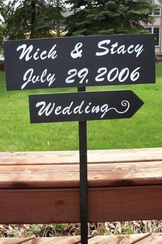 Custom wedding signs on 4ft stake
