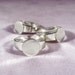 A Little Larger Ring Blanks--30---Silver Plated-SIZE 8 TO 10 with 10mm glue pad--Wider Band
