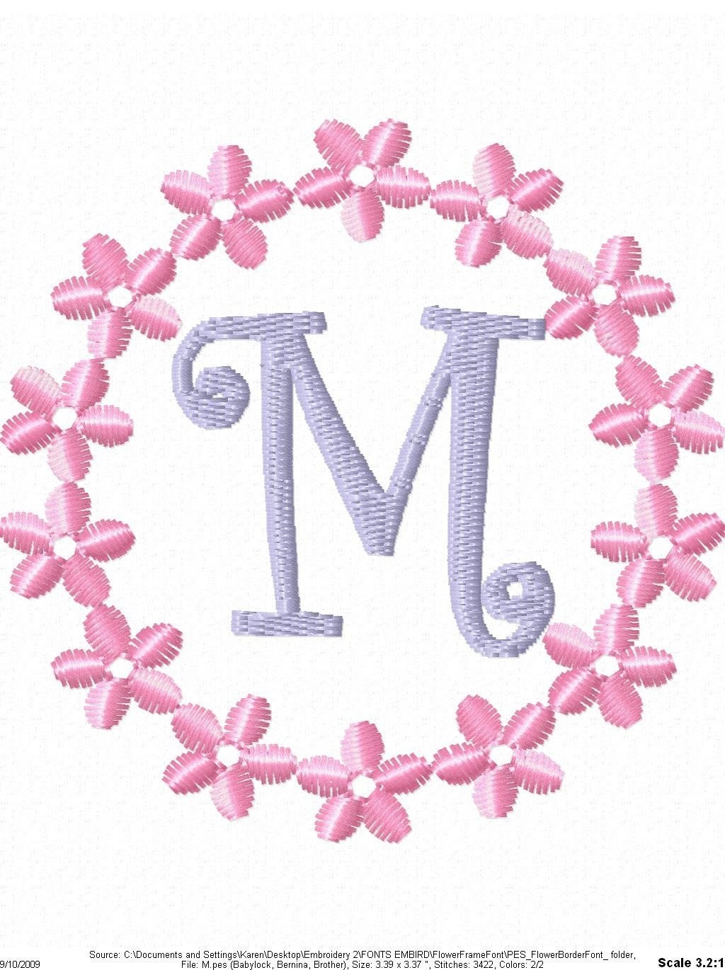 Circle flower frame machine embroidery by simplysweetembroider Circle flower frame machine embroidery by simplysweetembroider