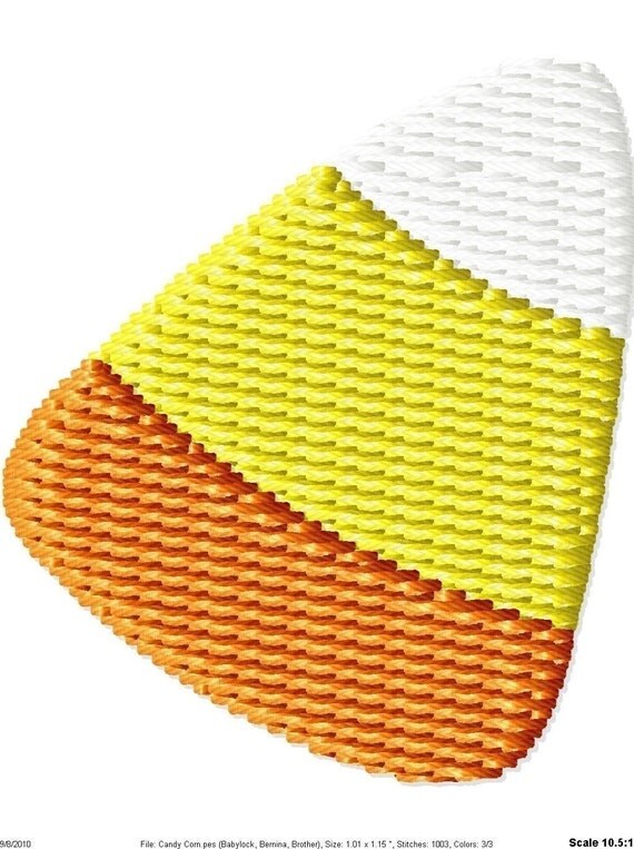 Candy corn halloween machine embroidery by simplysweetembroider