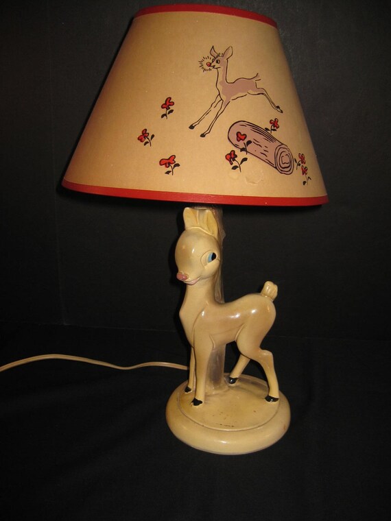 Retro Rudolph Reindeer Fawn Table Lamp Unique and by TheRetroLife
