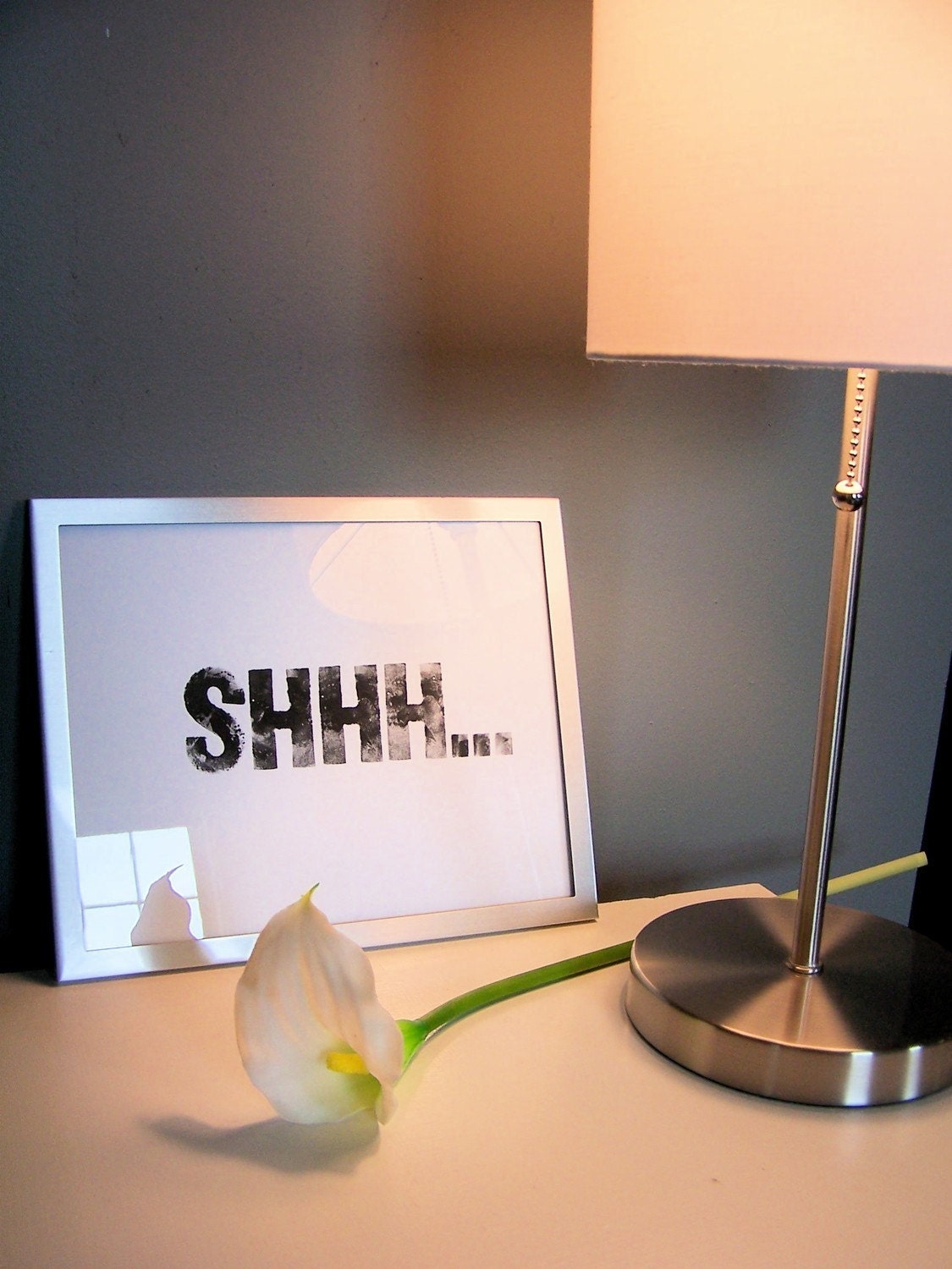PRINT - Shhh BLACK POSTER 8x10