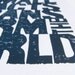 LINOCUT PRINT - Small acts transform the world - Howard Zinn BLUE letterpress poster 8x10